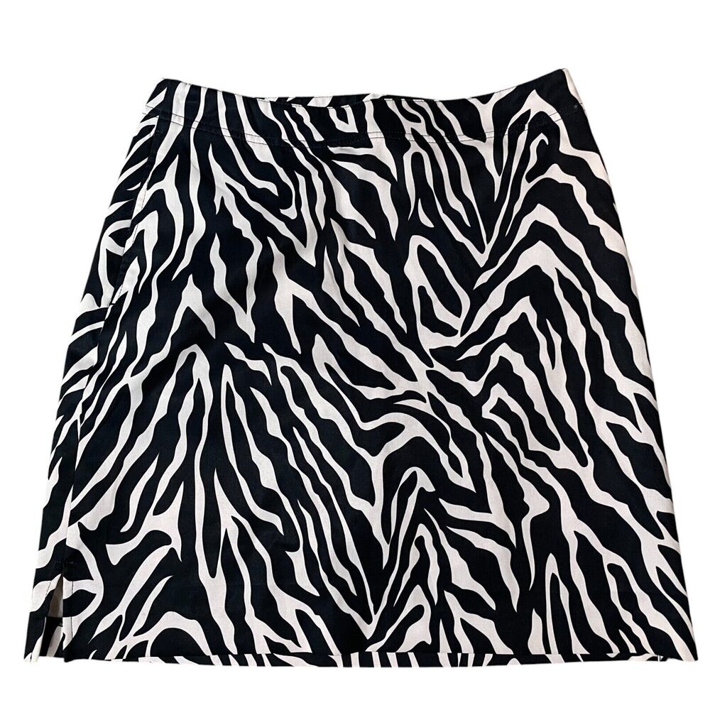 EP Pro‎ 2 Skort Navy White Zebra Side Zipper Polyester Spandex Tennis Golf